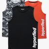 Hyperfied Bounce Tanktop 3er Pack, Black/Camo Black/Koi