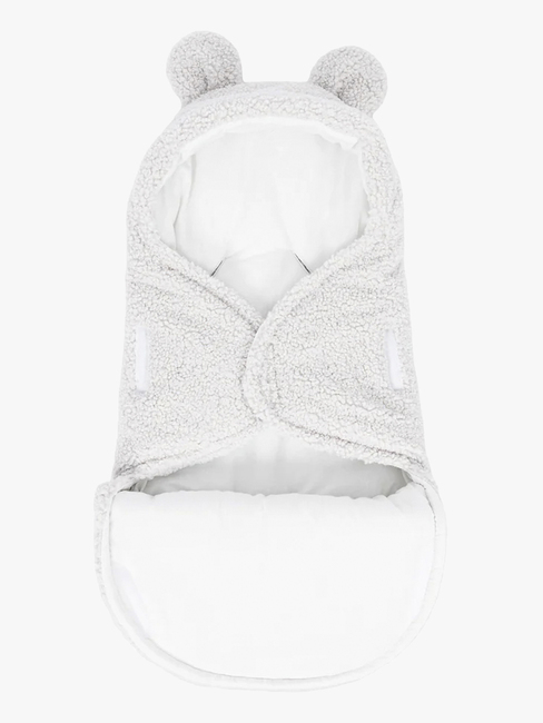 MeowBaby Bearly Pucktuch mit Bärenohren, Offwhite