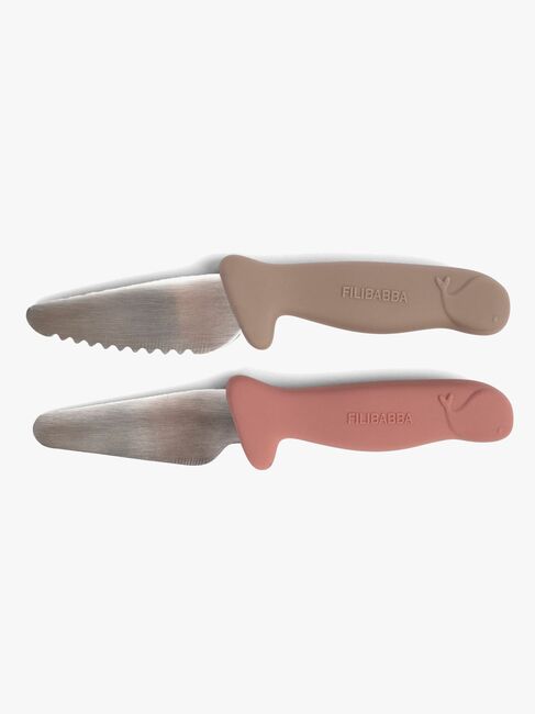 FILIBABBA Kindermesserset 2er-Pack, Warm Grey/Rose