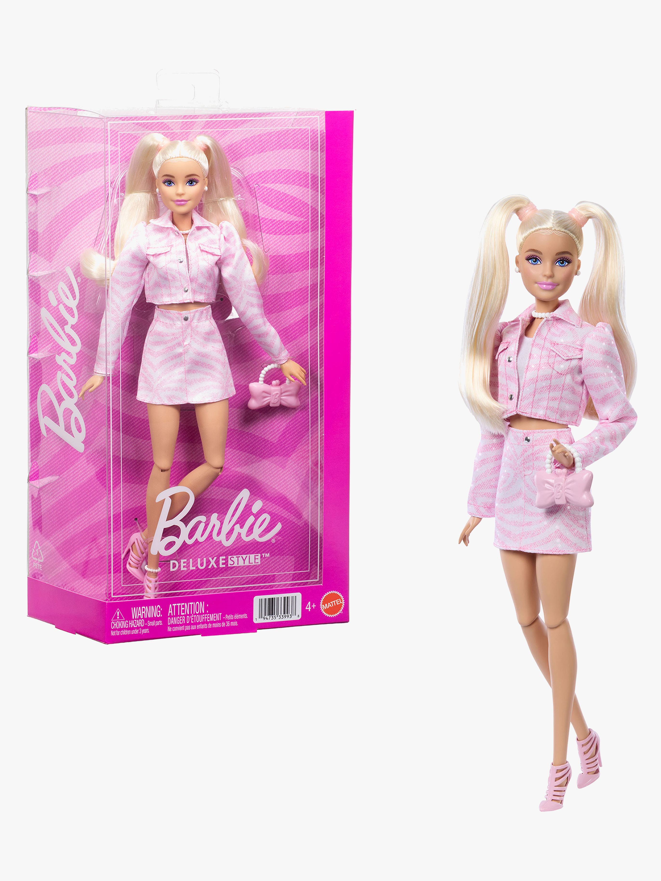 Deluxe Style Puppe mit Jeansjacke & Rock