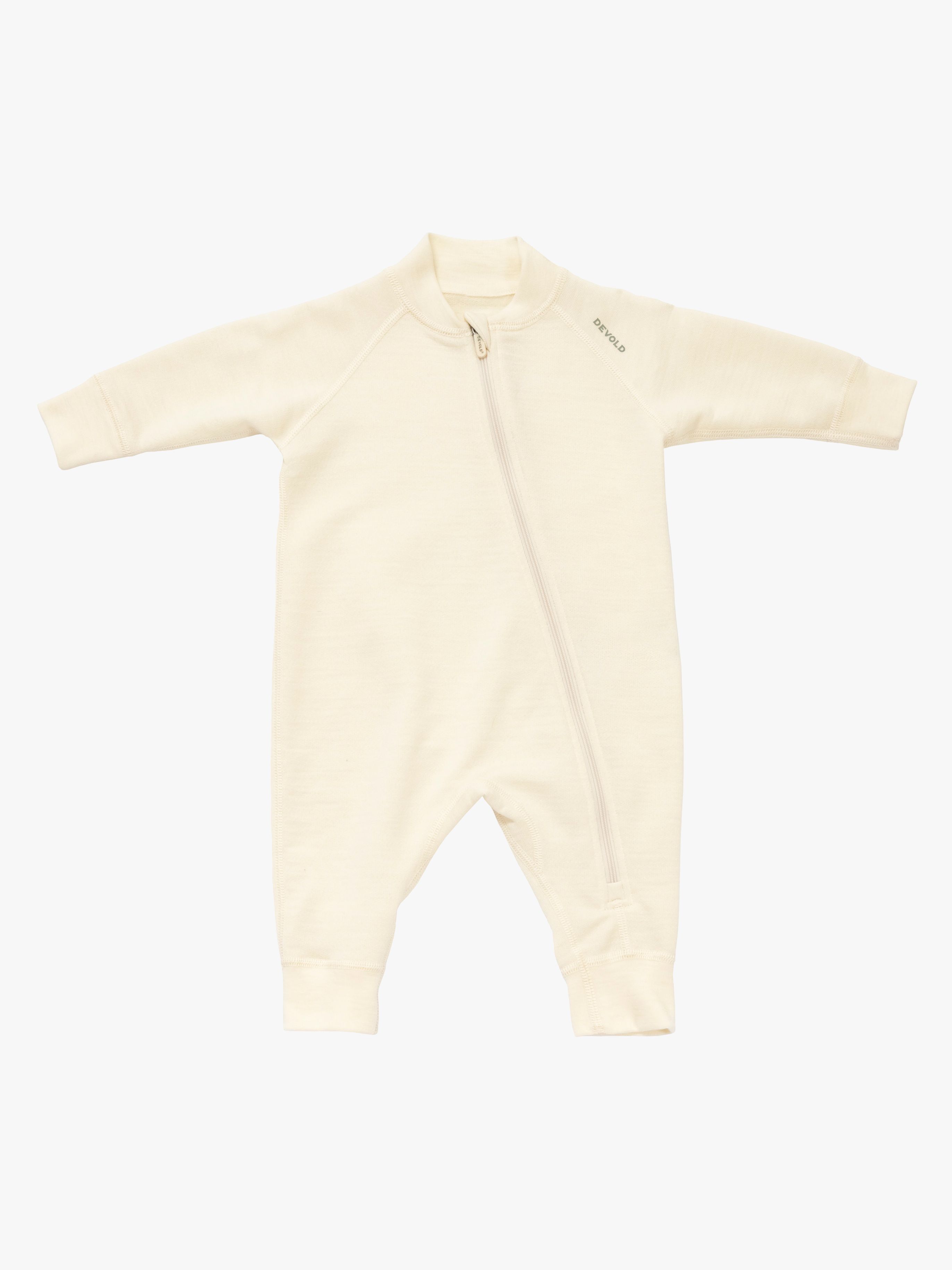 Devold Nibba Merino Overall Baby, Raw White, 56
