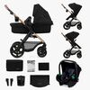 Kinderkraft MOOV 2 XL Air Kombikinderwagen, Pure Black