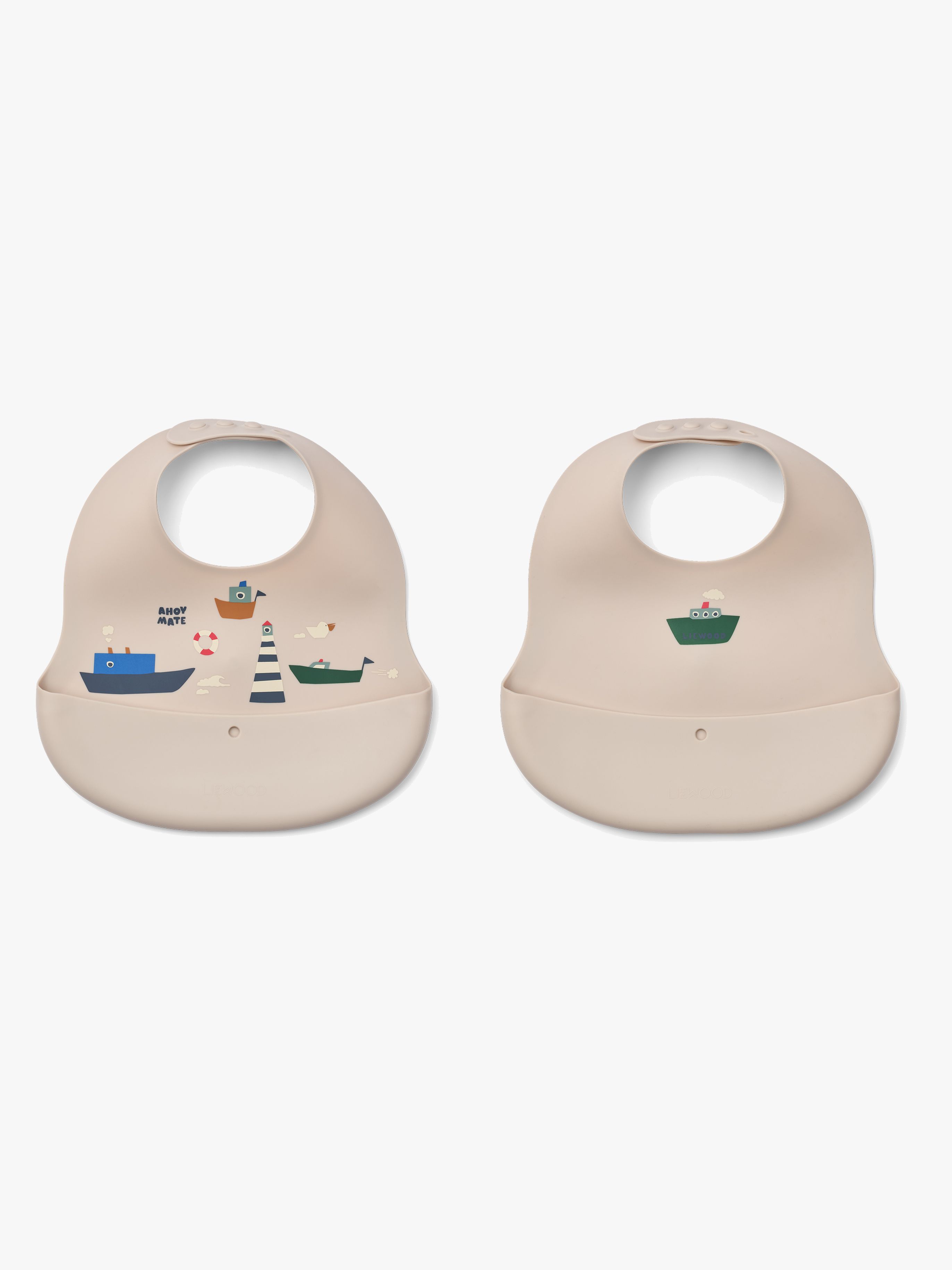 Ember Gemusterte Lätzchen 2er-Pack, Sailing / Sandy