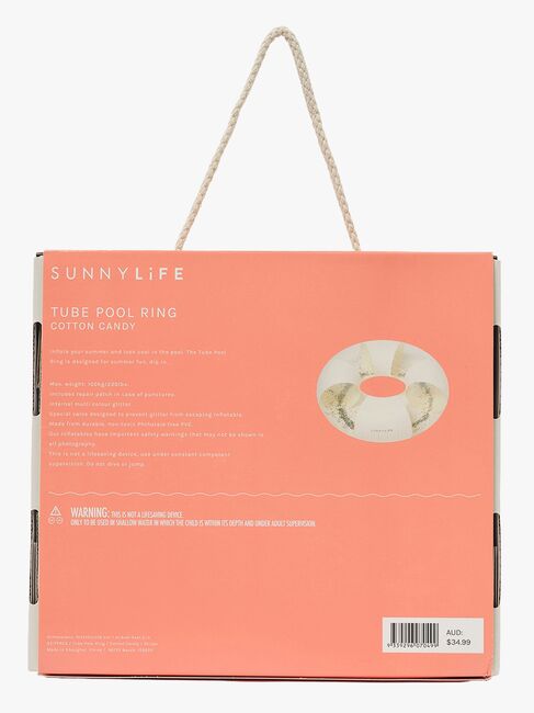 SUNNYLiFE Schwimmring, Cotton Candy Glitter Stripe