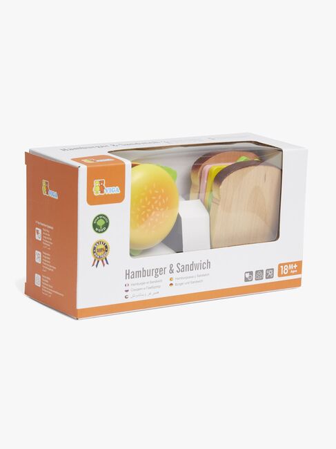 VIGA Spielset Hamburger & Sandwich