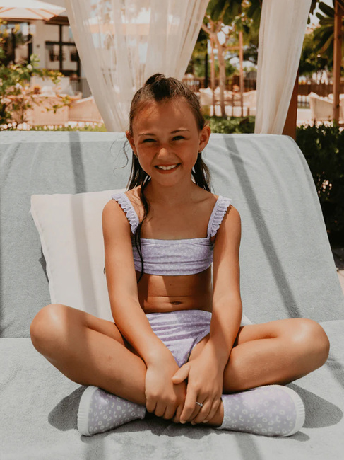 Swim Essentials Bikini, Lila Leopard