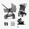 Kinderkraft NEWLY Mink Pro Kombikinderwagen 4-in-1, Moonlight Grey