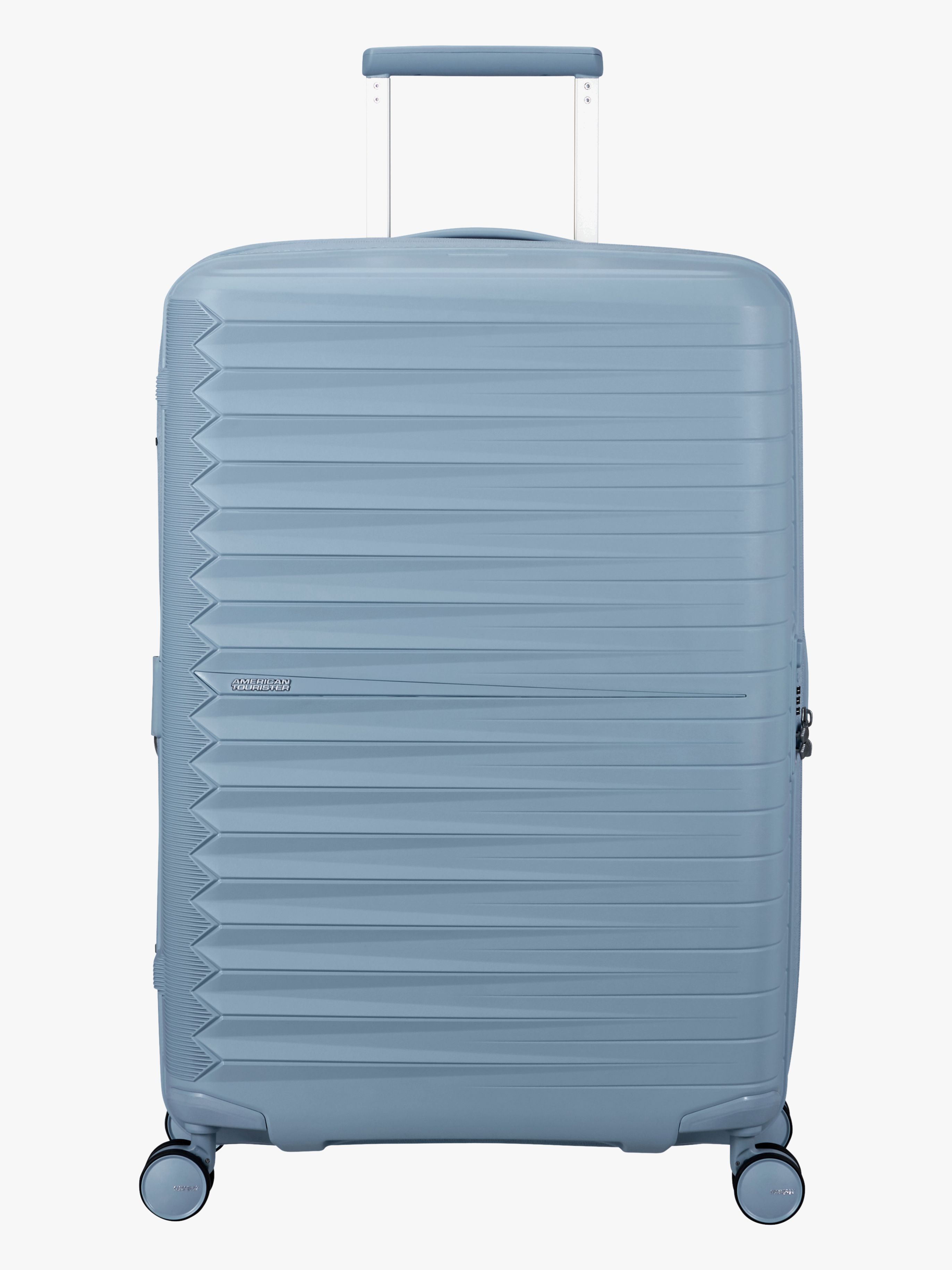 American Tourister FastForward Spinner Koffer 67-77L, Steel Blue