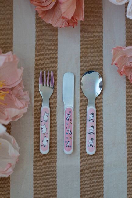 Mumin Wiese Kinderbesteck, Rosa