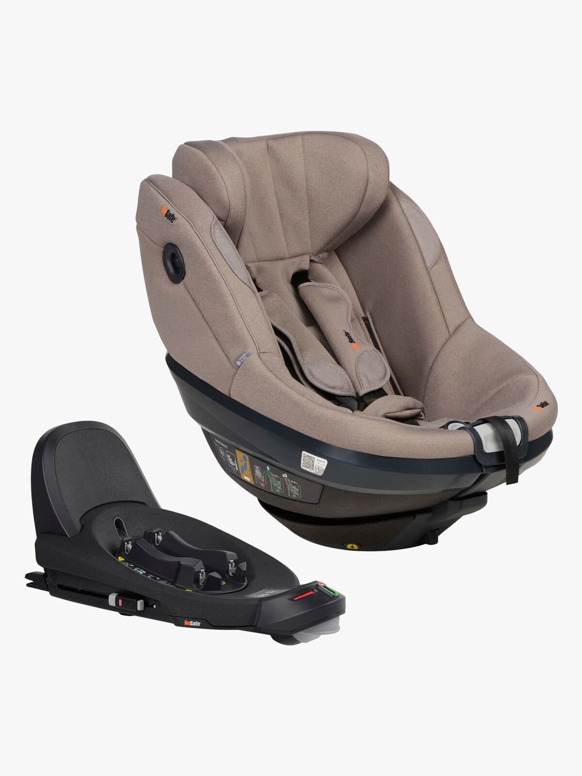 BeSafe Beyond² Kindersitz inkl. Beyond Basis, Dark Sand Soft Breeze