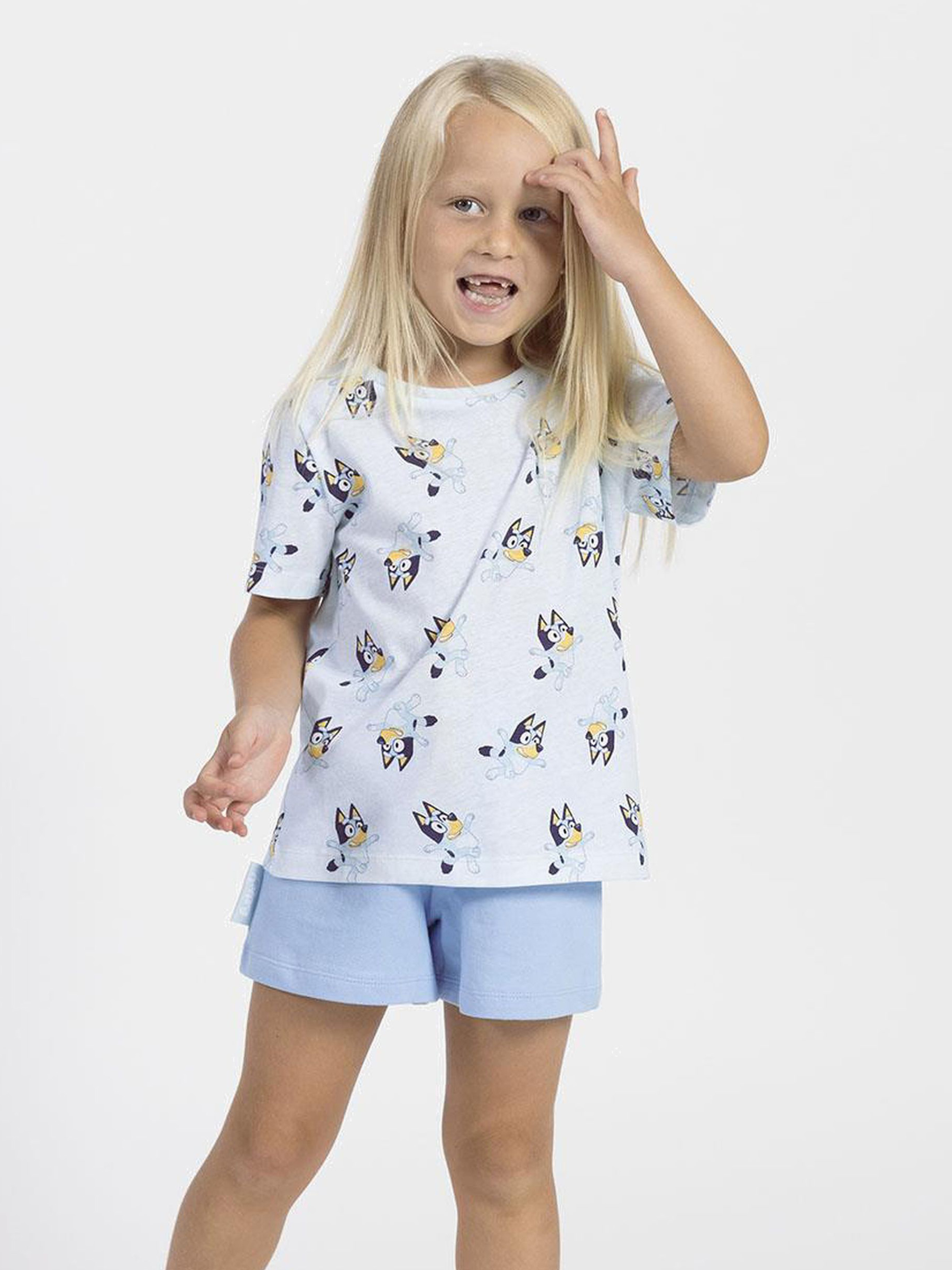 T-Shirt und Shorts, Hellblau, 116-122