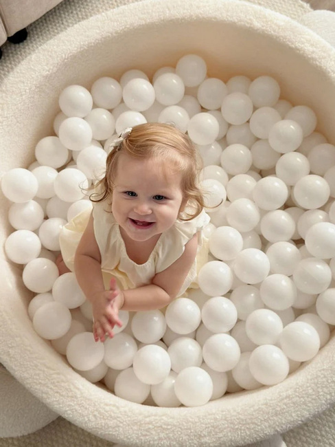 MeowBaby Boucle Turtle Bällebad, Dusty Ice Blue