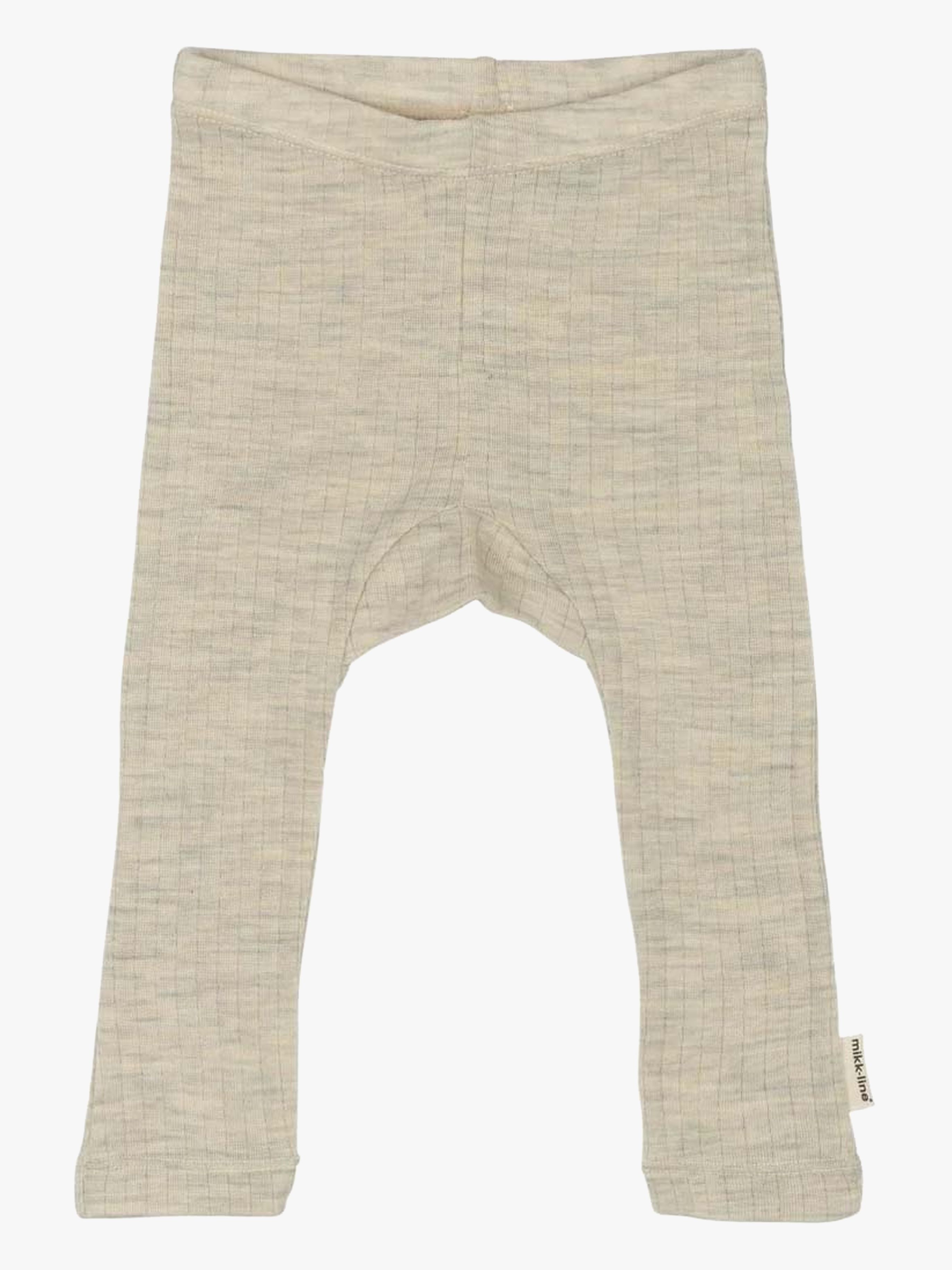 Mikk-Line Leggings Kind Merinowolle, Melange Offwhite, 122