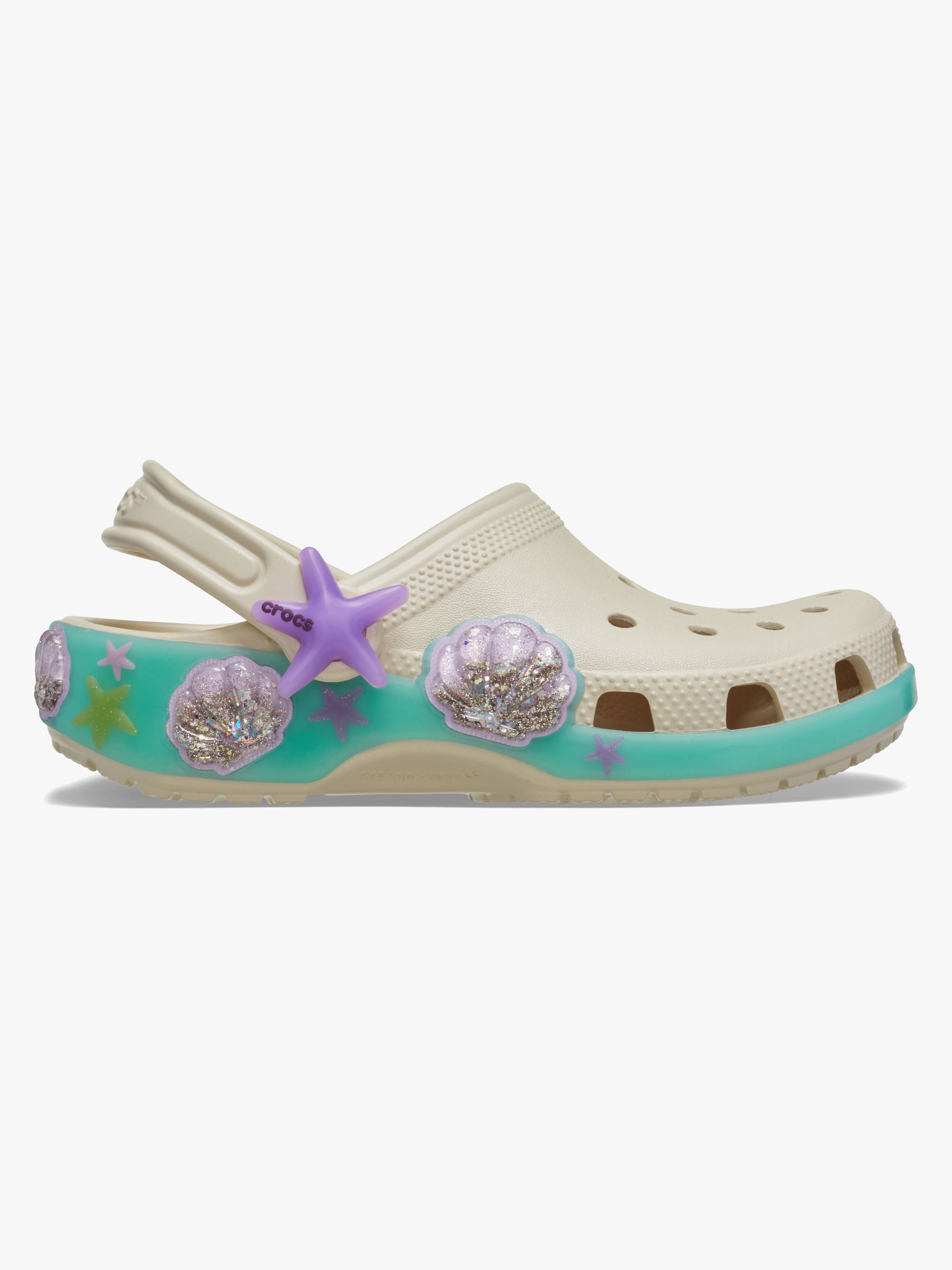 Crocs Classic Sea Sparkle Pantoffeln, Frappe, 22-23