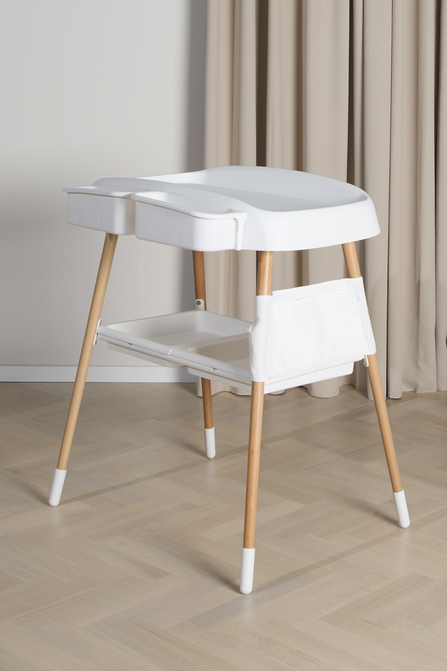 CARE Nordic Wickeltisch, White / Wood