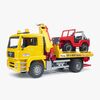 Bruder MAN TGA Abschlepp-LKW Mit Geländewagen 02750