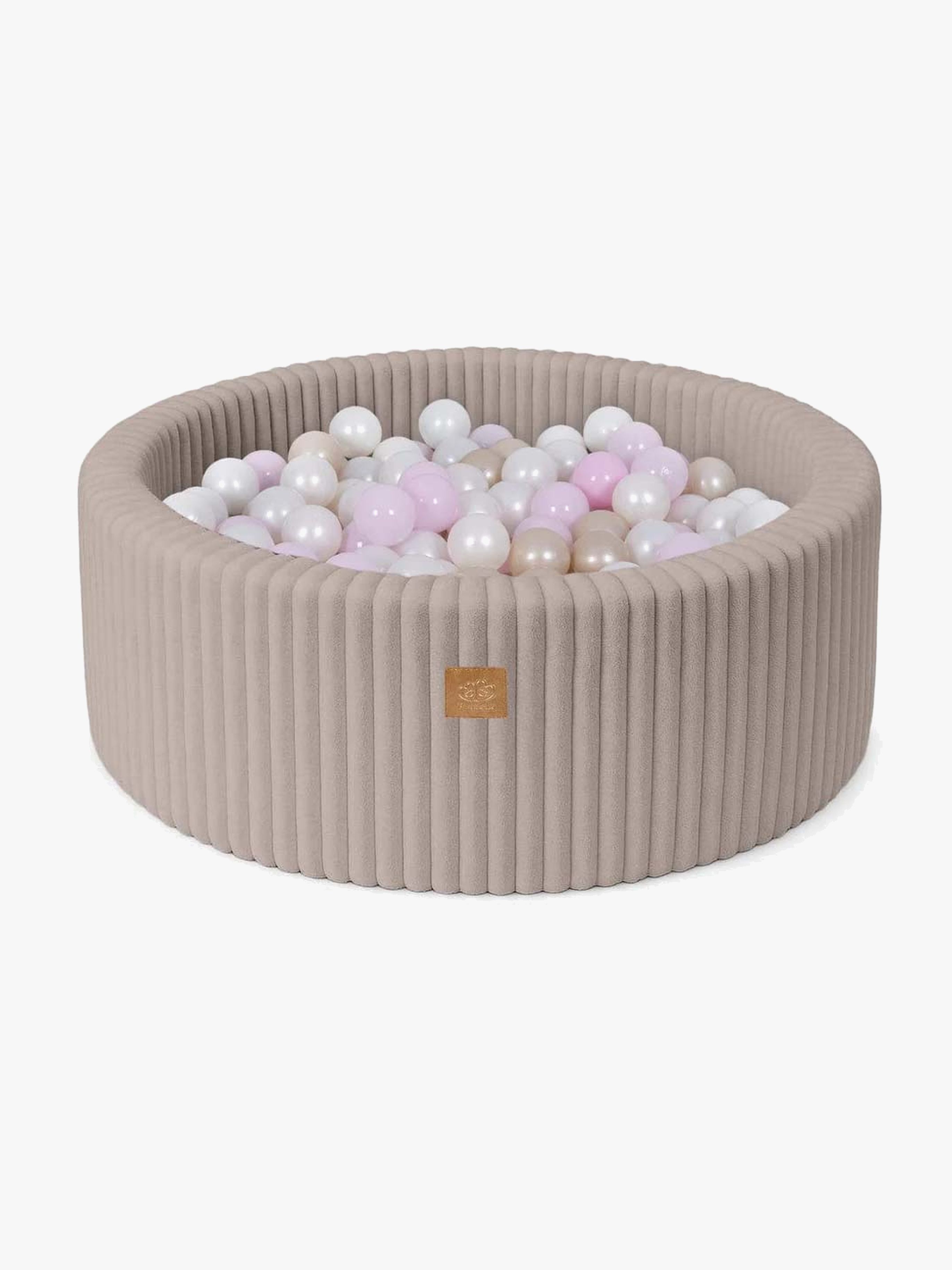 MeowBaby Churros Bällebad Pebble Beige, Pink/Gold