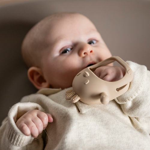 Nattou Soft Silicone Handschuh Beißspielzeug, Clay