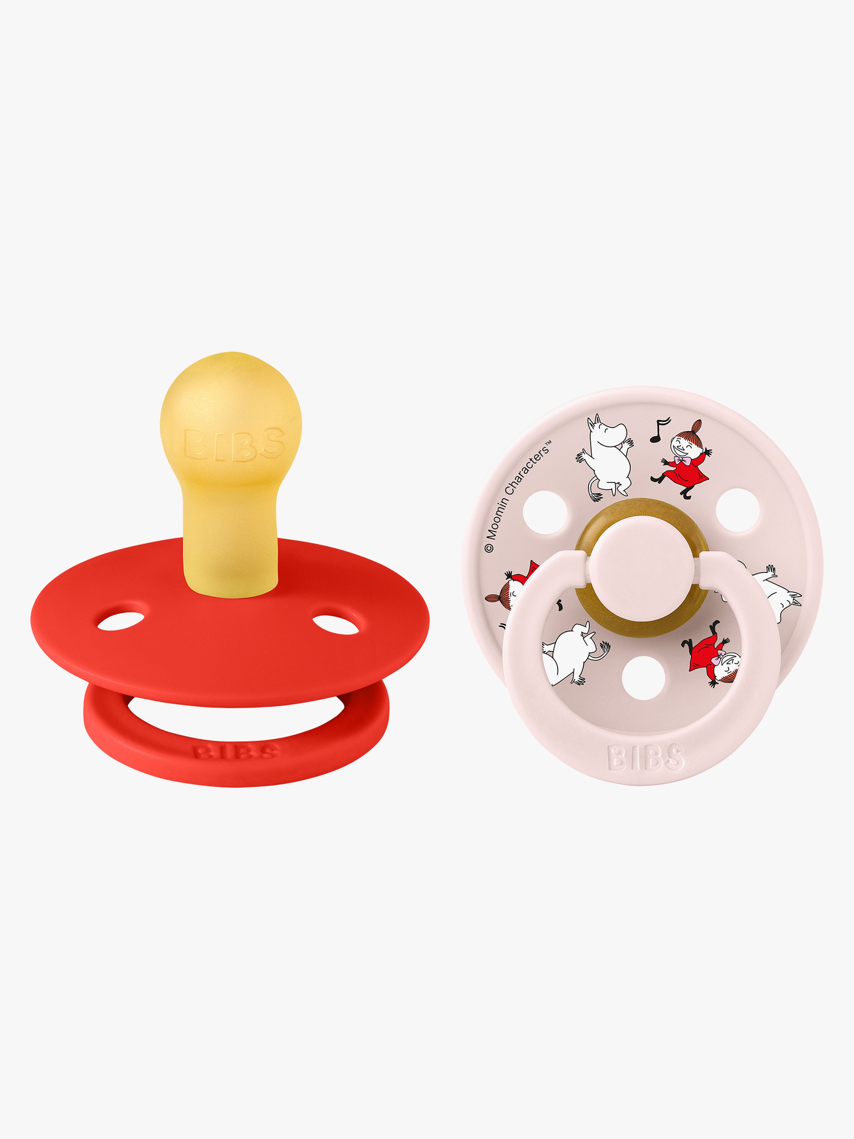 x Moomin Colour Dancing Schnuller 2er-Pack Latex Größe 1, Candy Apple