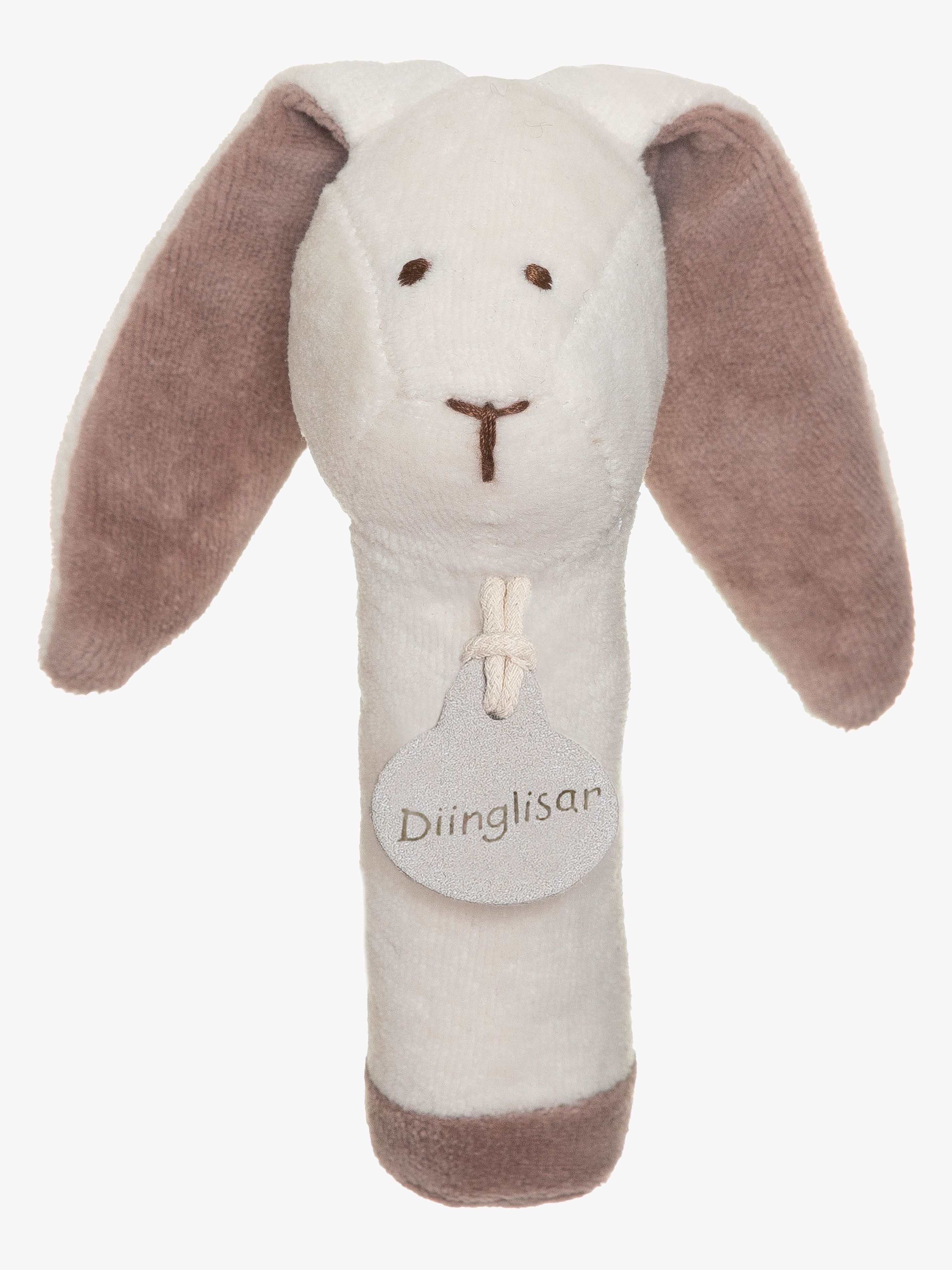 Diinglisar Kaninchen Rassel, White, Babyspielzeug