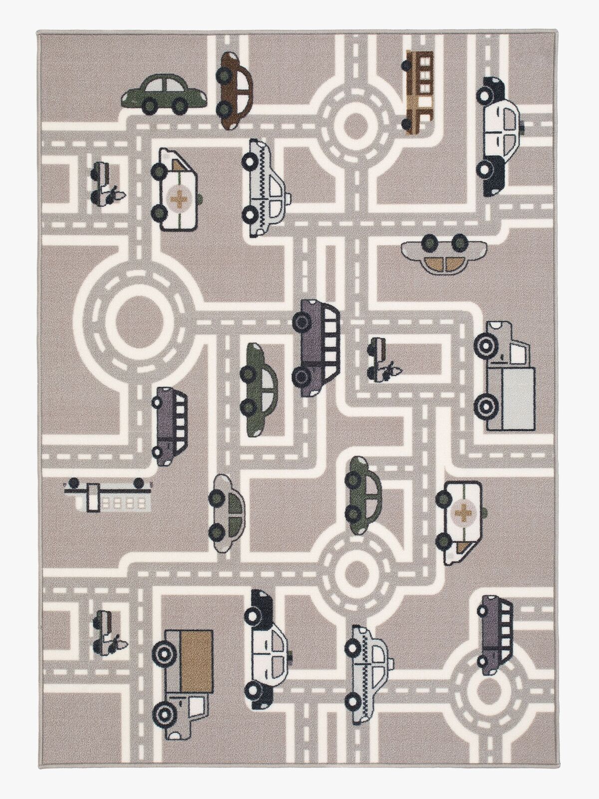KMCarpets Straßenteppich Gummiert Grau 133x170 cm