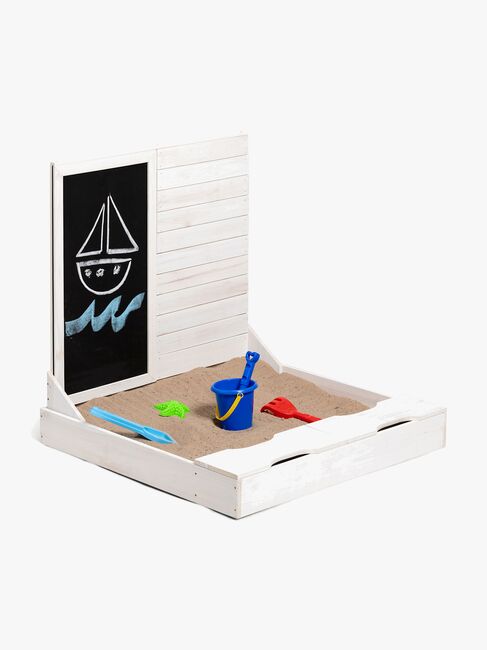 Woodlii Sandkasten mit Tafel, Weiß