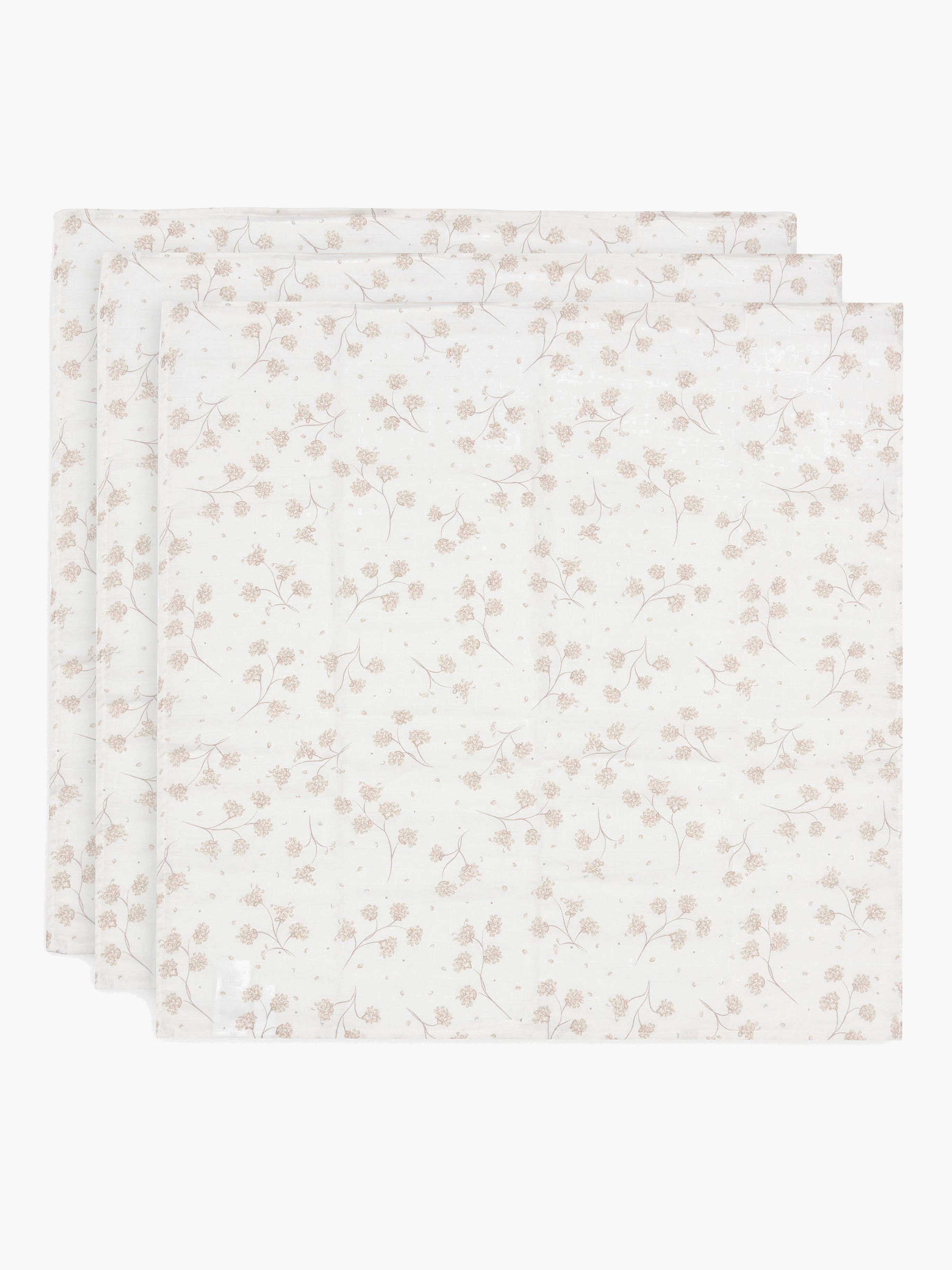 Musselintuch 70x70 cm 3er-Pack, Leafy Dreams