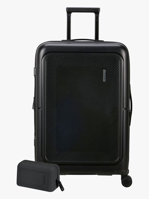 American Tourister Dashpop Koffer 76-84L & Kulturbeutel POP, True Black