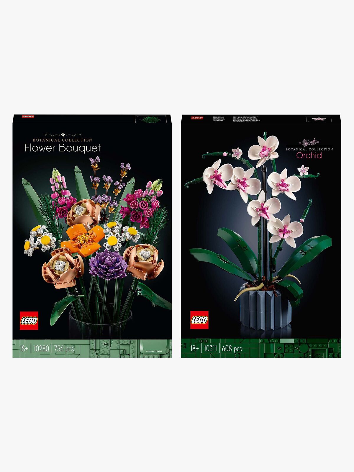 LEGO Icons Botanical Collection 10280 Blumenstrauß und 10311 Orchidee
