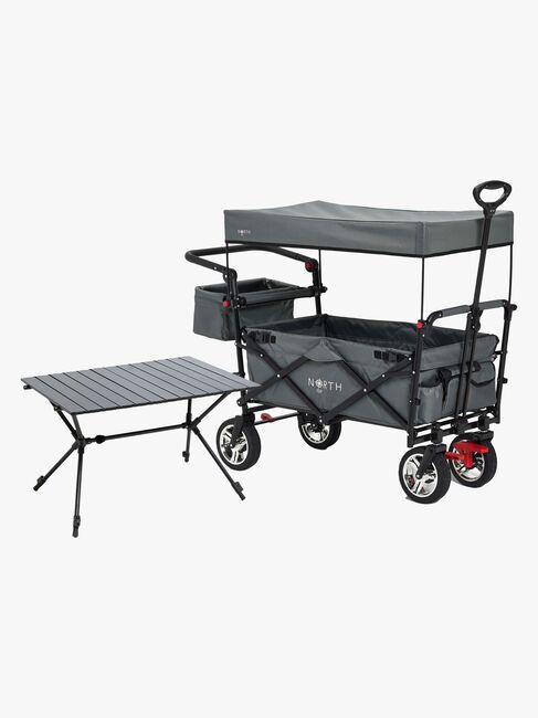 North 13.5 Porter Bollerwagen, Ivy Grey inkl. Campingtisch