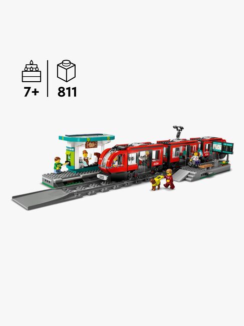 LEGO City 60423 Straßenbahn mit Haltestelle