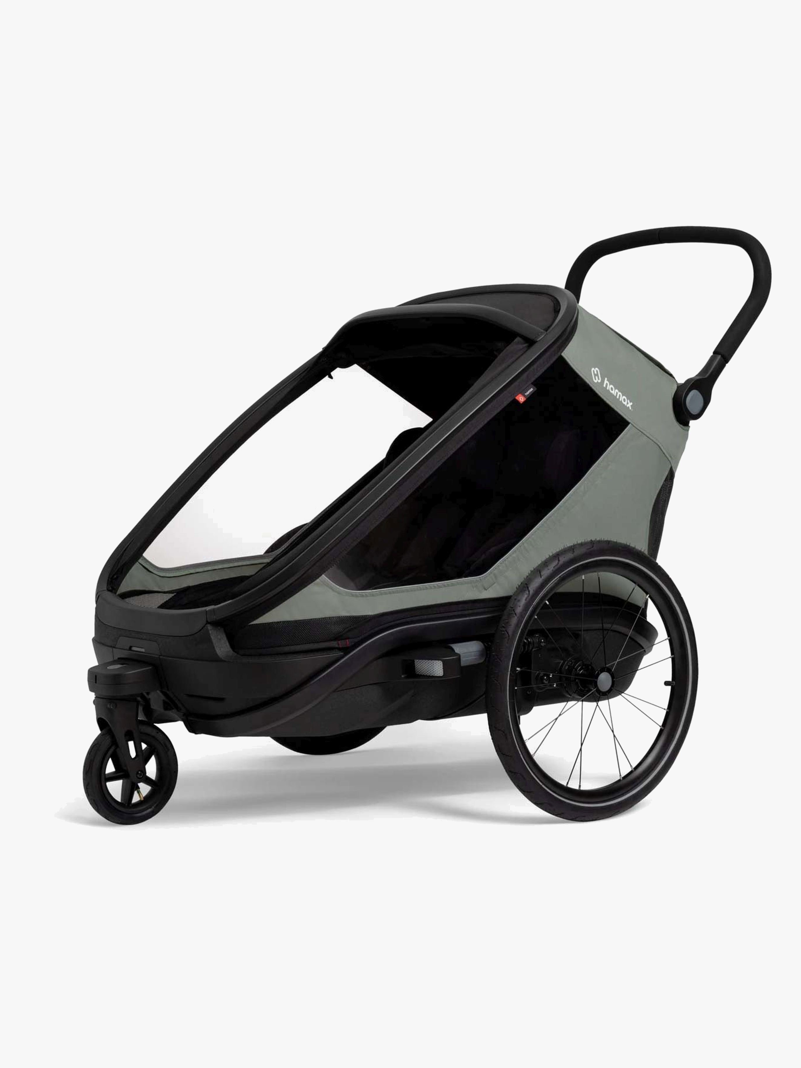 Hamax Outback Next Fahrradanhänger, Green/Black