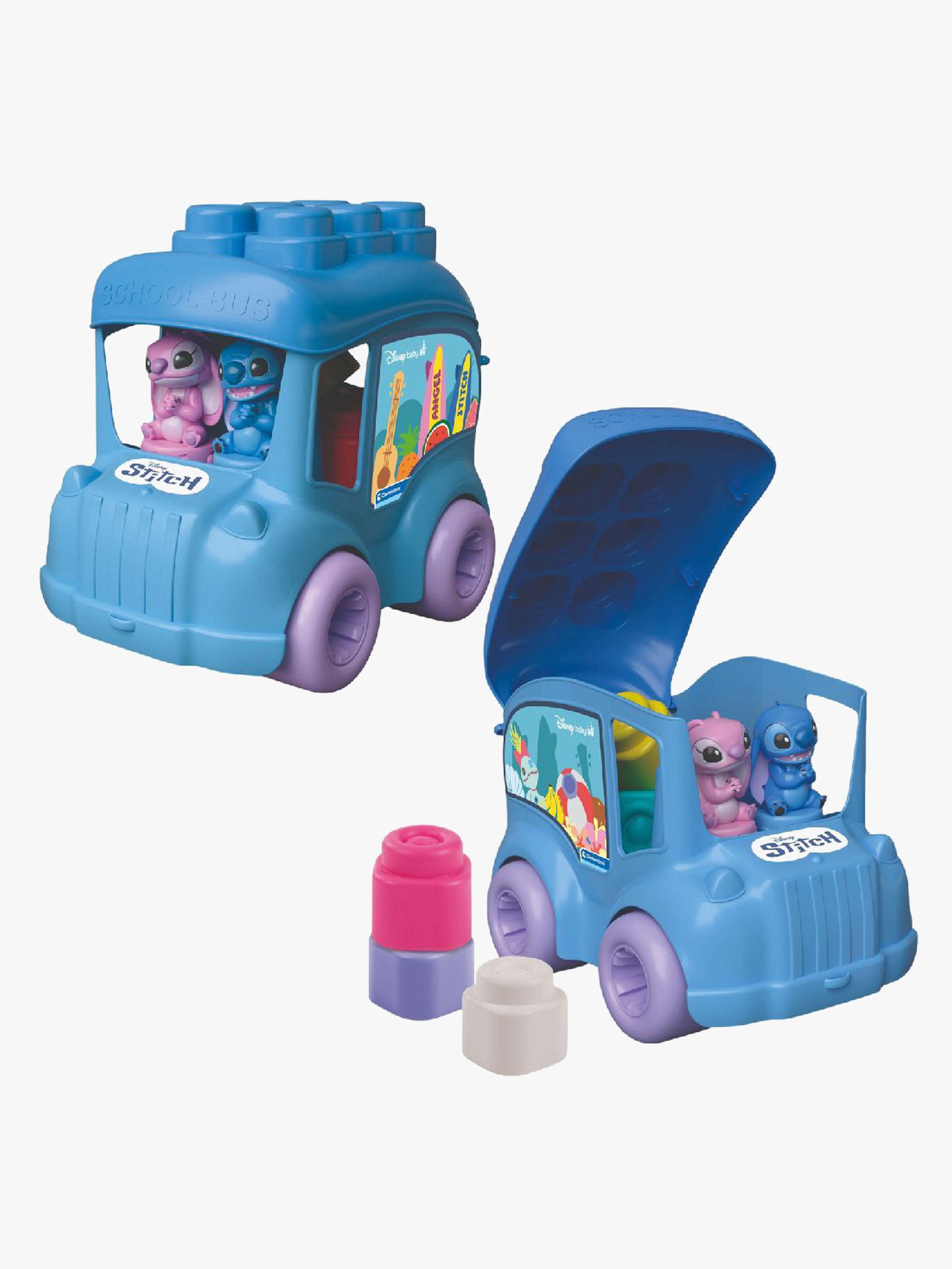 Clementoni Soft Clemmy Stitch Bus Aktivitätsspielzeug, Babyspielzeug