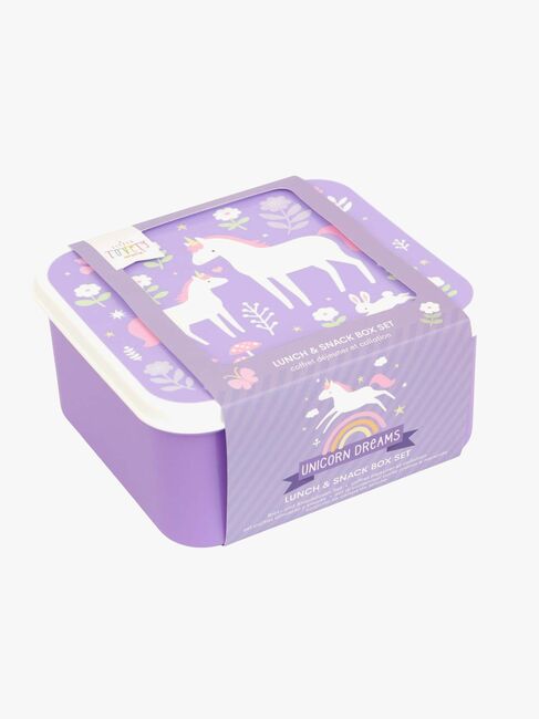 A Little Lovely Company Lunchbox-Set, Unicorn dreams