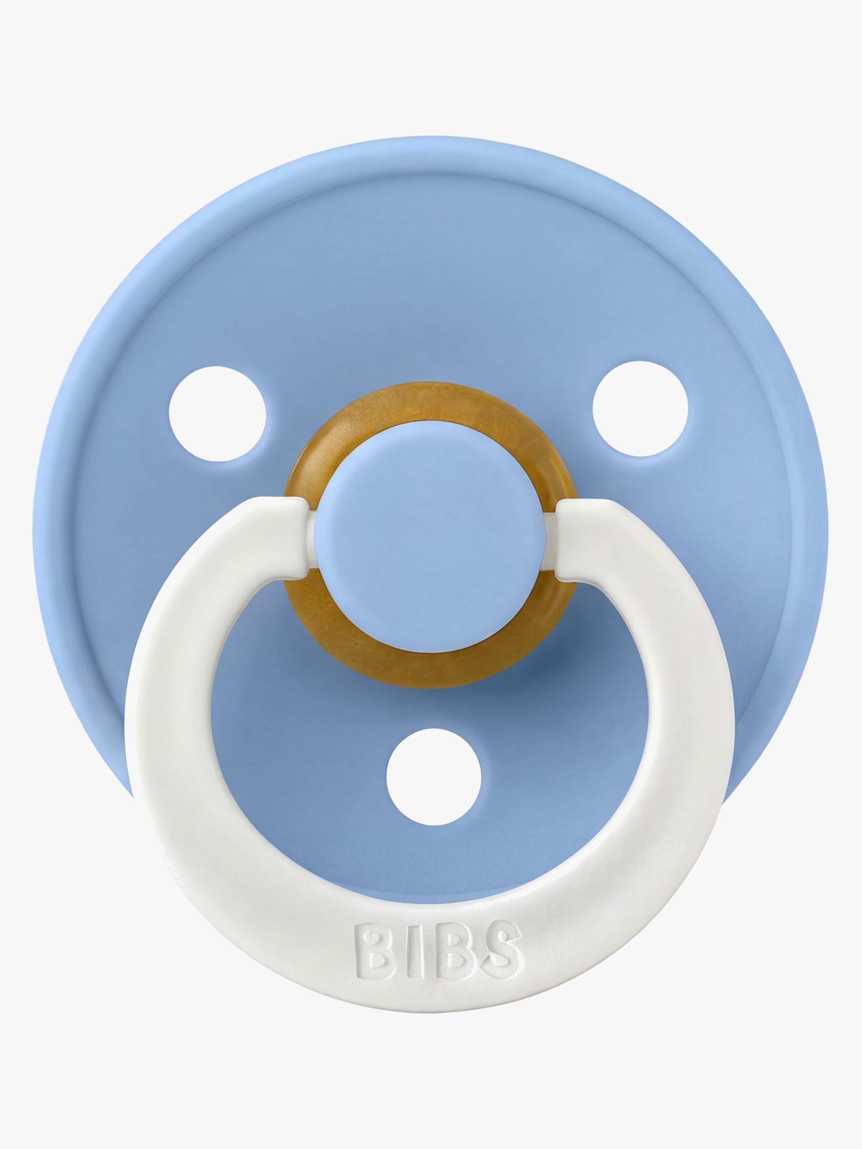 BIBS Colour Schnuller Latex Gr. 1, Sky Blue GLOW