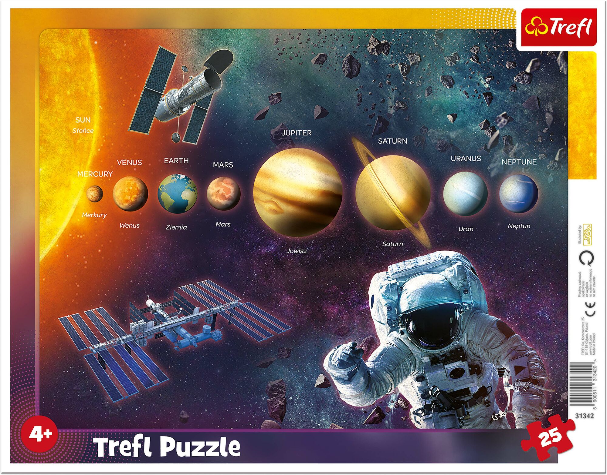 Trefl Rahmenpuzzle Sonnensystem 25 Teile