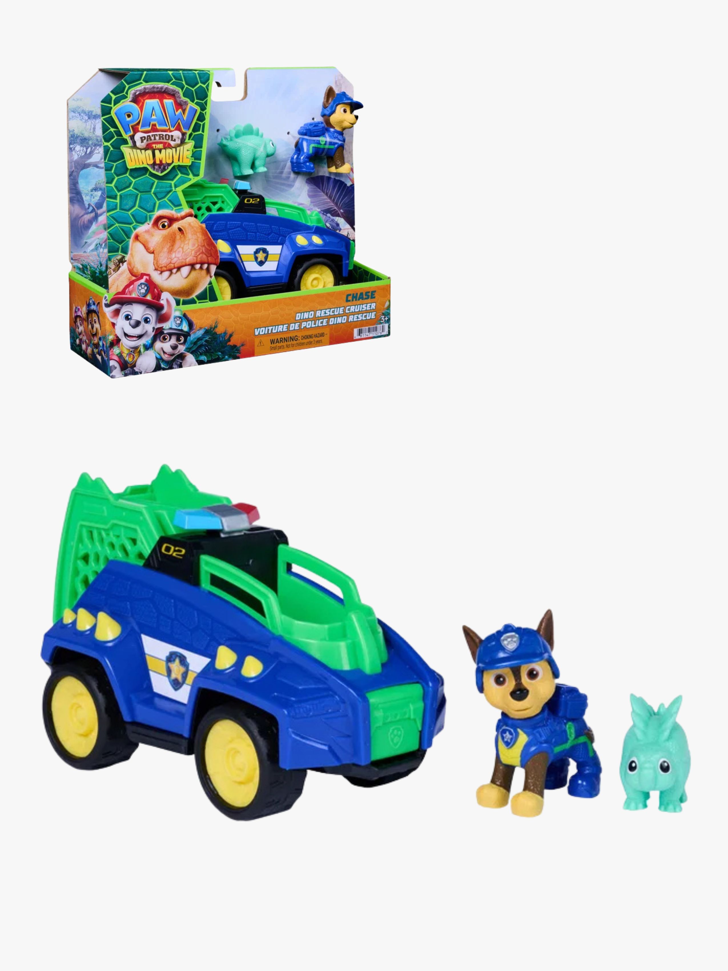 Paw Patrol Dino-Film Dino Rescue Fahrzeug Mit Figur Chase