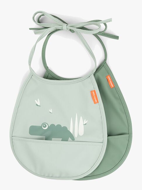 Done By Deer Croco Tiny Pocket Lätzchen 2er-Pack, Green