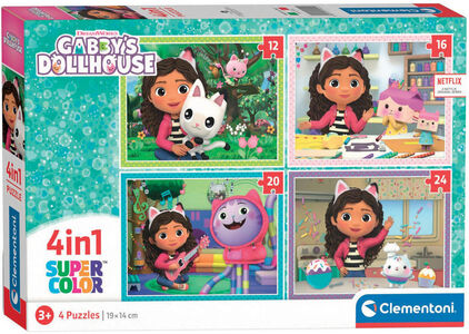 Clementoni Gabby's Dollhouse Puzzles 4-in-1