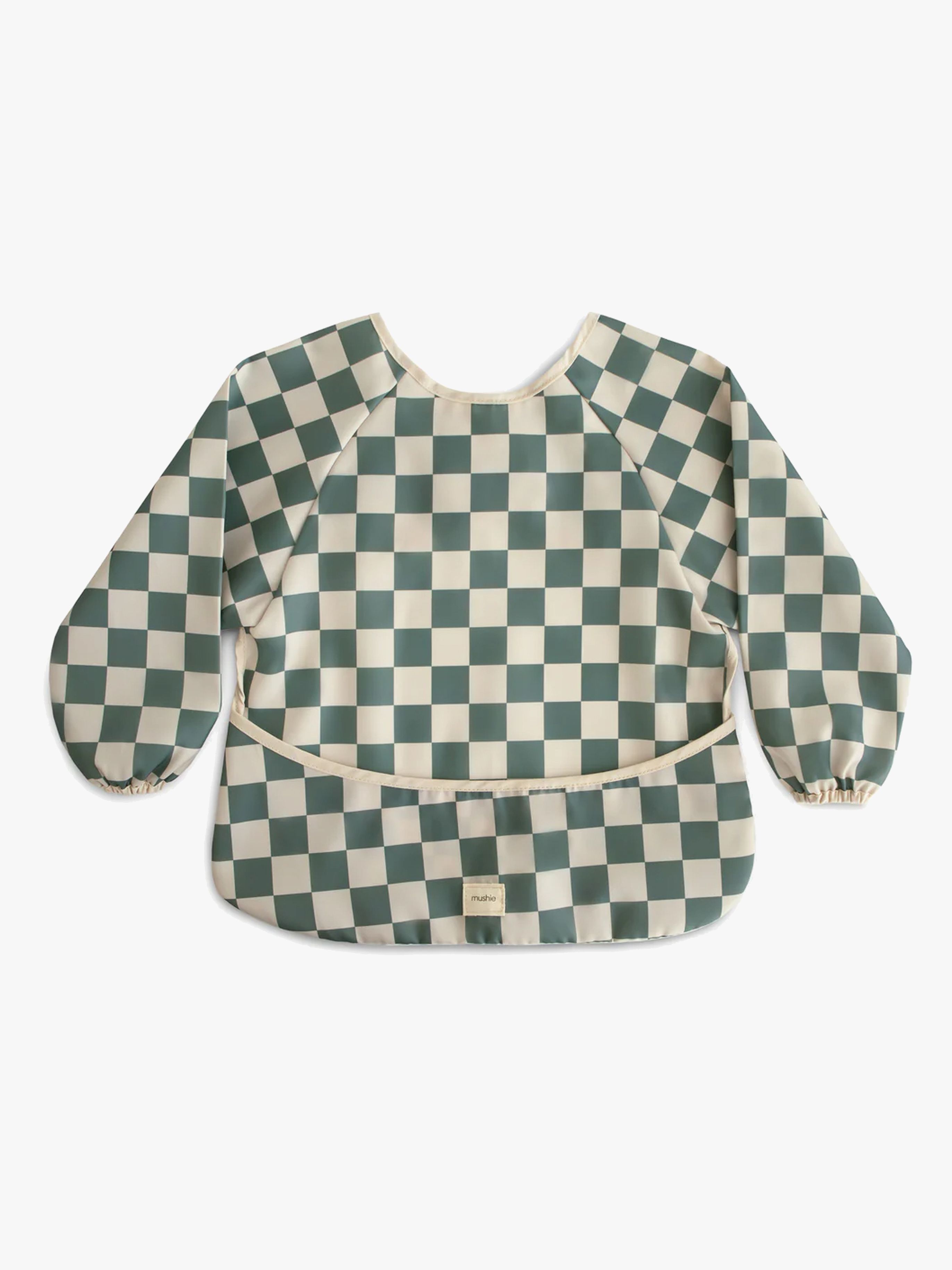 Langärmliges Lätzchen, Olive Check