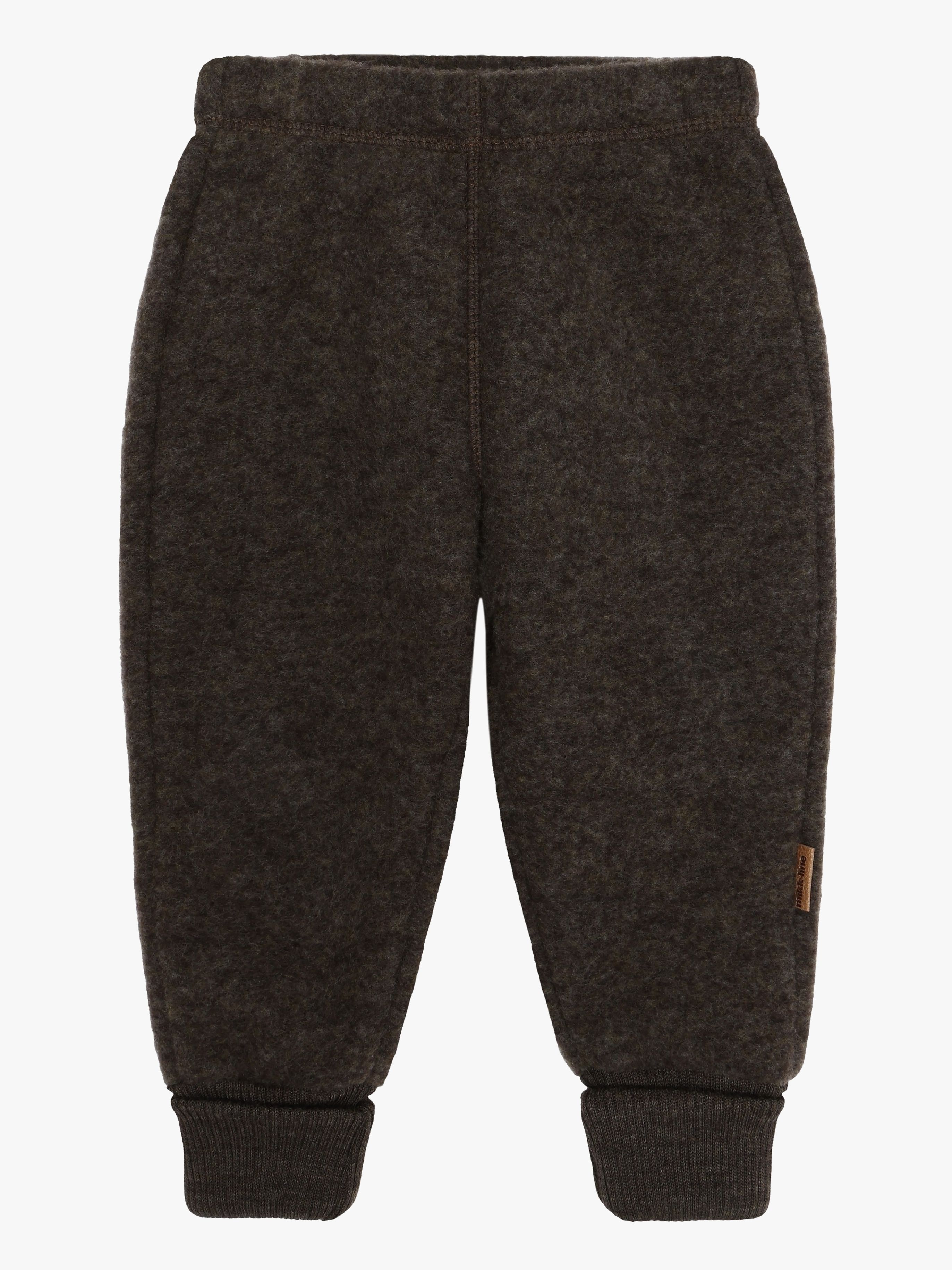 Mikk-Line Wollfilz-Hose Baby, Dark Brown Melange, 104