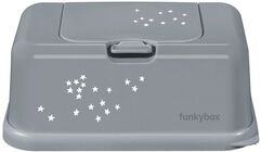 Funkybox Aufbewahrungsbox Feuchttücher Little Stars, Grau