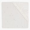 Jollein Spannbettlaken Twinkling 60x120 cm, Off White/Wild Rose