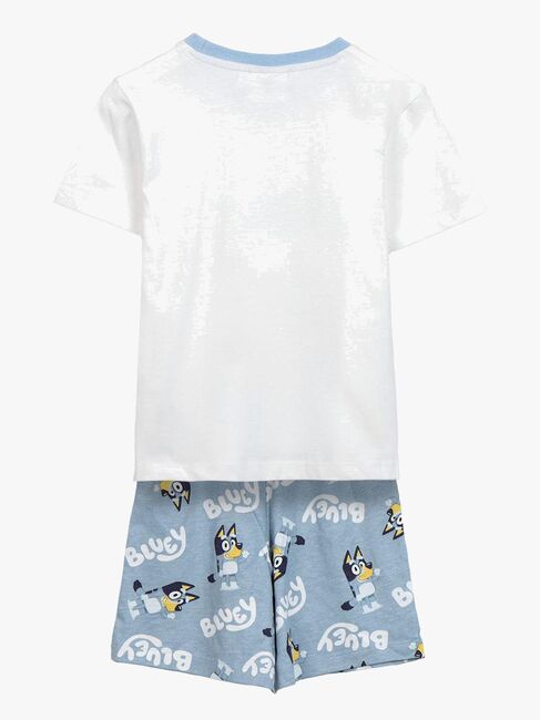 Bluey Pyjama, Weiß/Blau