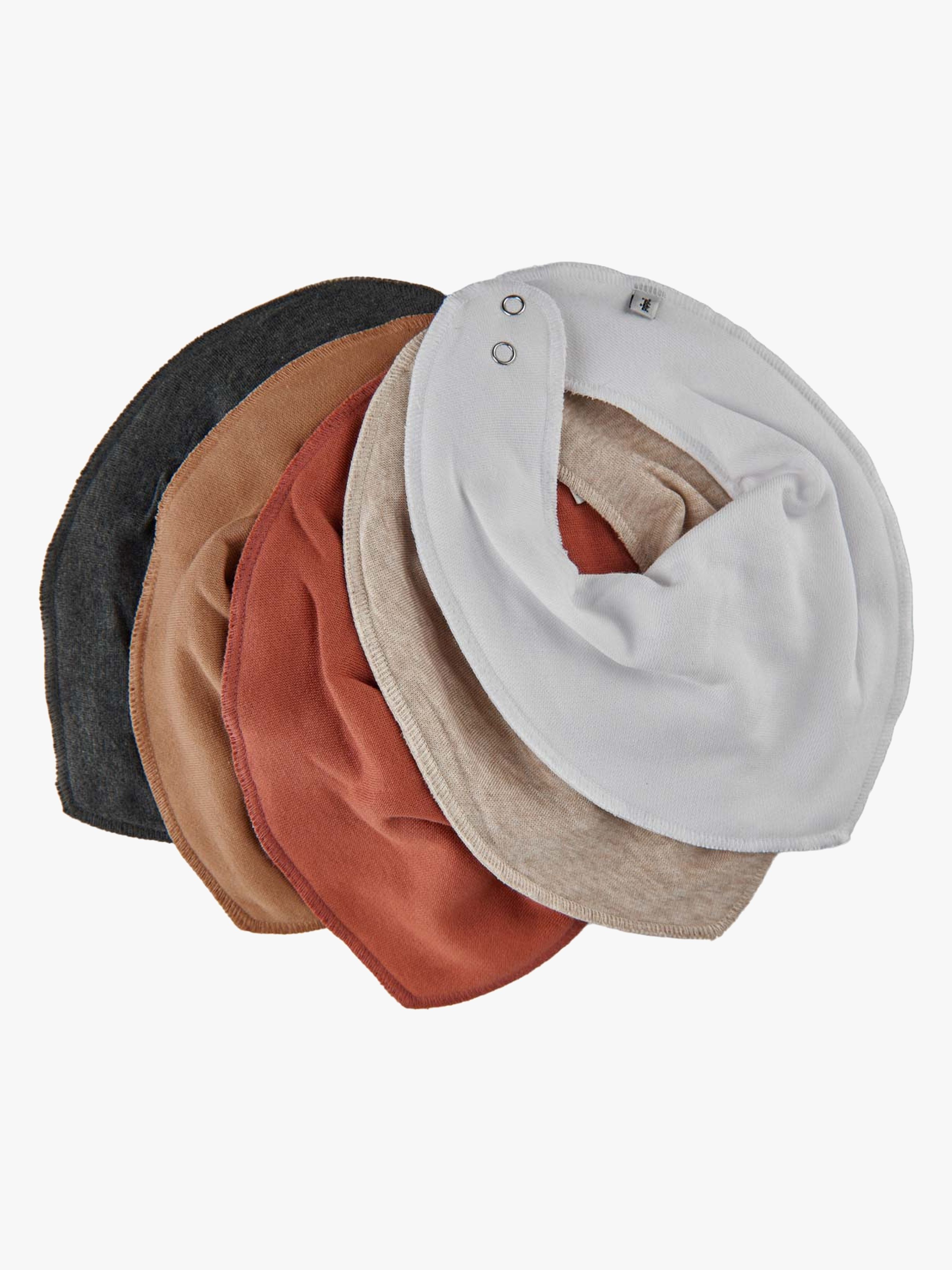 Bavoirs Triangle Pippi Lot De 5 - Coton Bio Absorbant | Pour Bébé Qui Bave