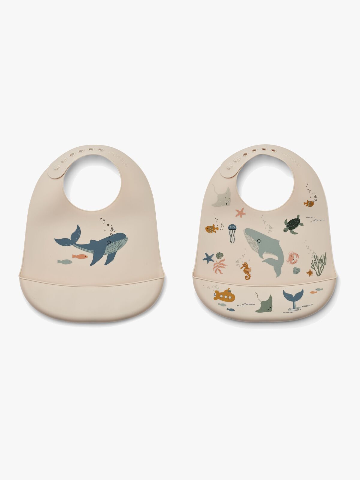 LIEWOOD Tilda Lätzchen mit Print 2er-Pack, Sea Creature/Sandy