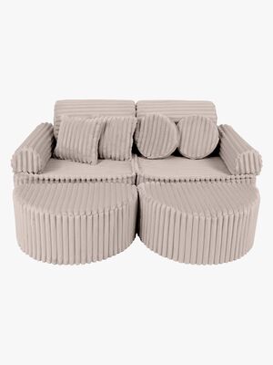 MeowBaby Churros Sofa Max, Pebble Beige