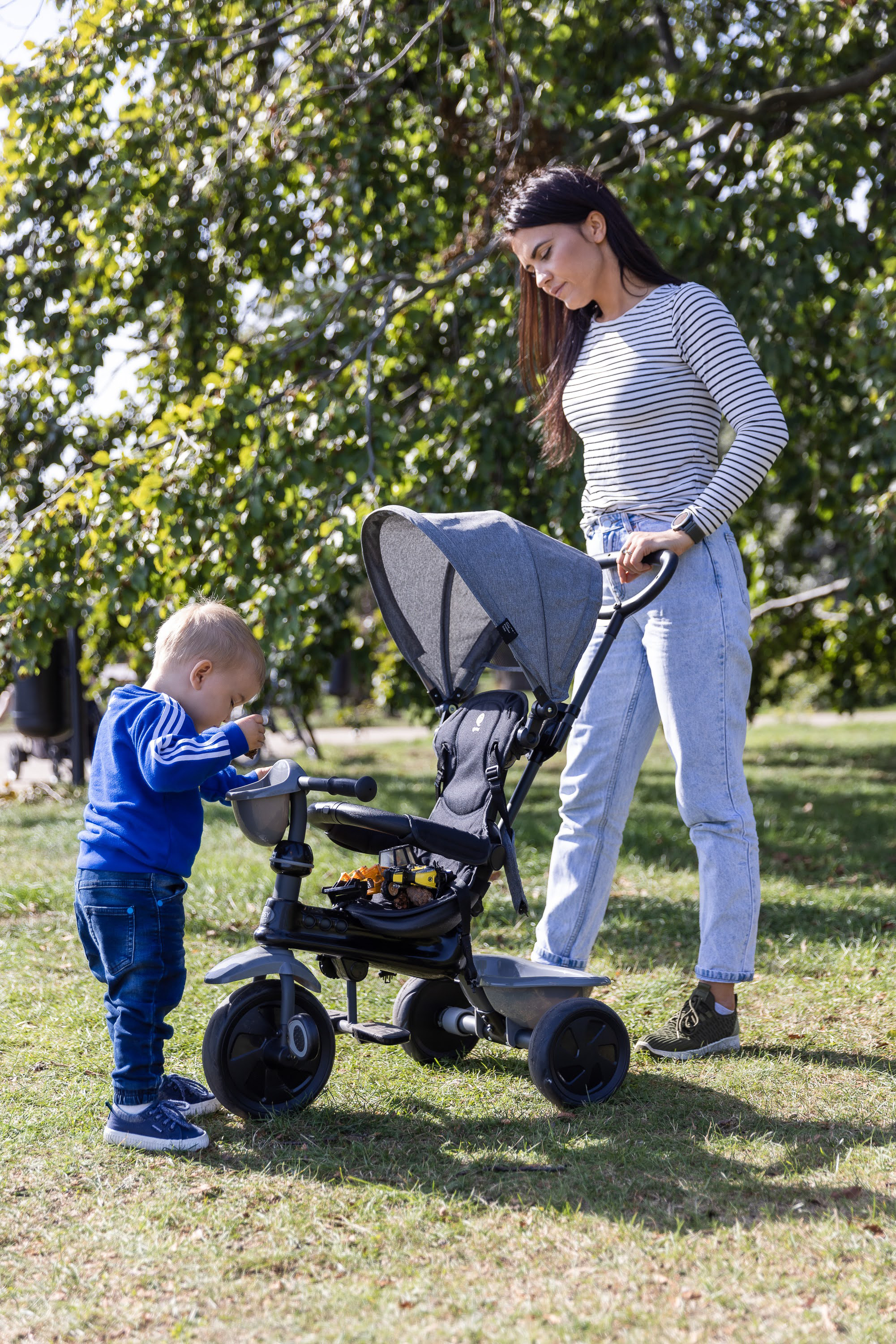QPlay Cosy 4-in-1 Dreirad, Grau