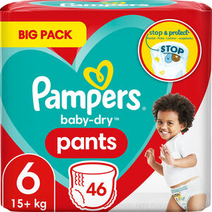 Pampers Baby Dry Pants Windeln Größe 6, 15+ kg, 46er-Pack