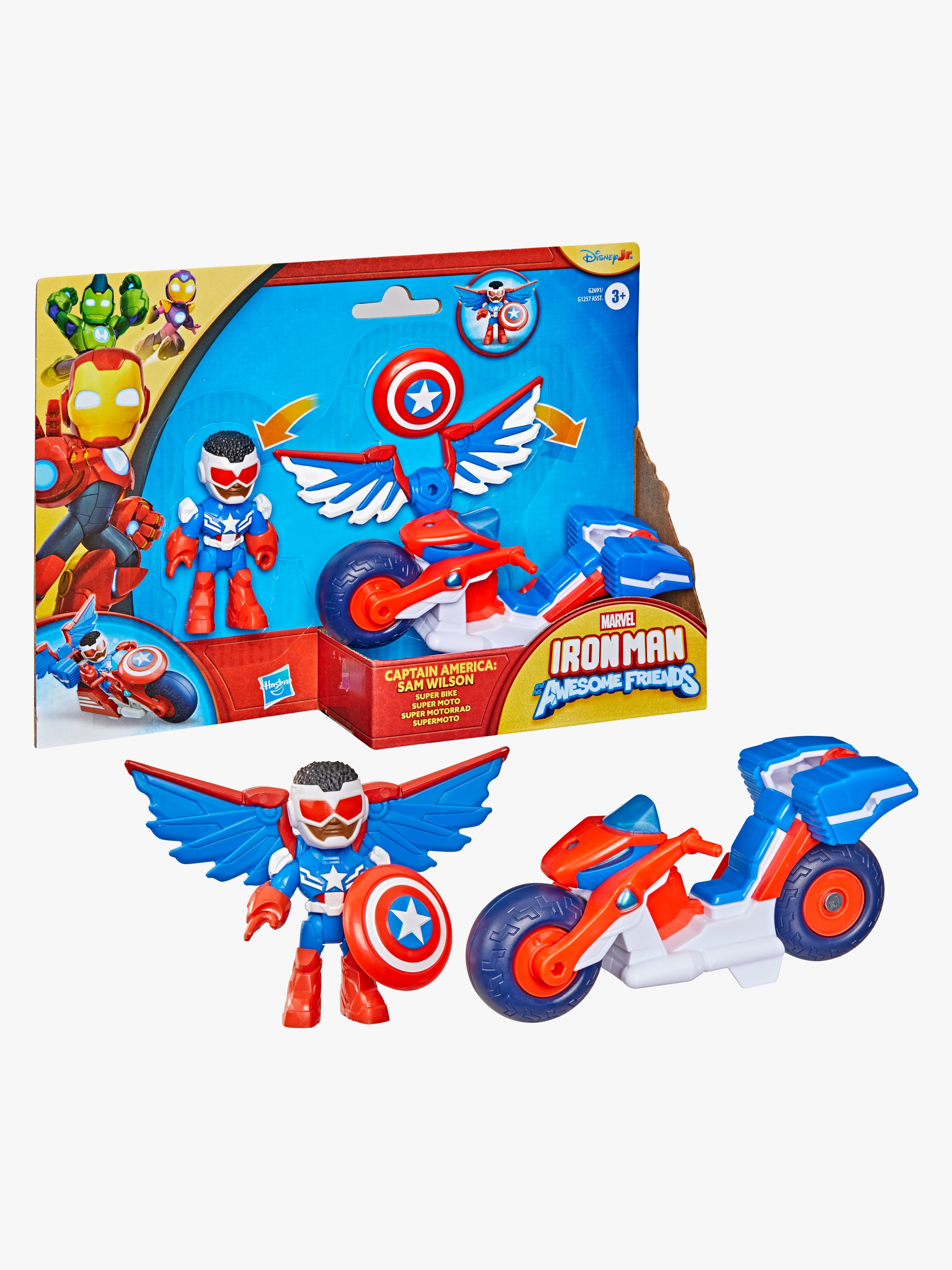 Figur mit Fahrzeug Captain America